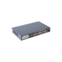 HIKVISION DS-3E0318P-E/M,16 Port,10/100,PoE,130W,+1 Port GigaBit Uplink,+1 Port GigaBit SFP,Yönetilemez, Rack Mount Swit - 1